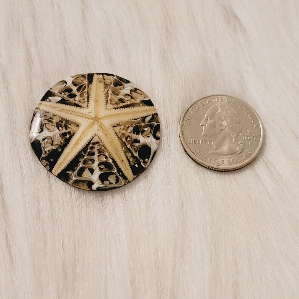 Vintage Starfish Pendant Mother of Pearl Beachy Nautical Coastal Cowgirl 14989 - Picture 6 of 8